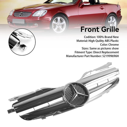 Mercedes Benz 1998-2004 R170 SLK320 SLK230 SLK200 SLK-Class Front Bumper Grill 521999696H