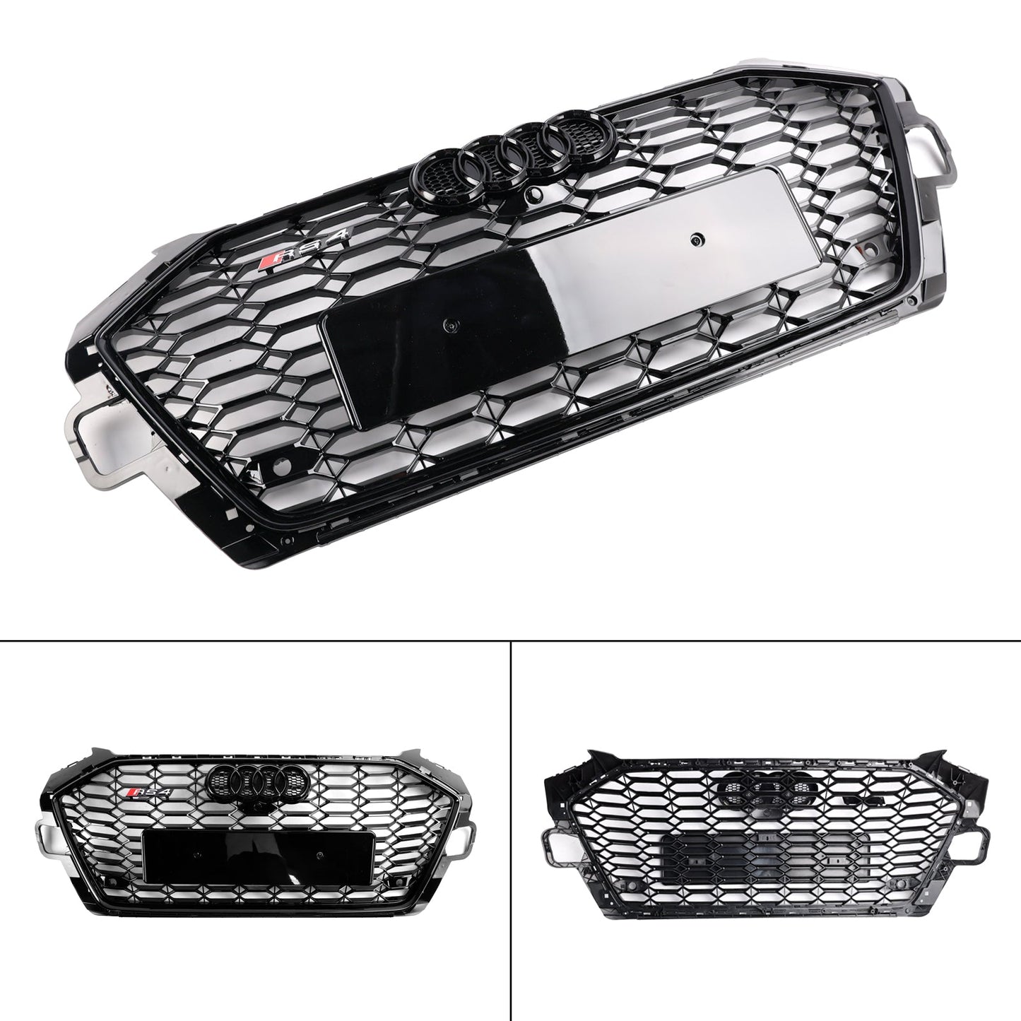 Audi A4 B9.5 A4 S-Line S4 2020-2022 RS4 Style Front Bumper Grill Replacement Black Grille