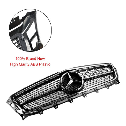 Mercedes Benz CLS W218 C218 X218 2011-2014 CLS250/350/400/500/550 Diamond / AMG Style Grille Front Bumper Black Grill
