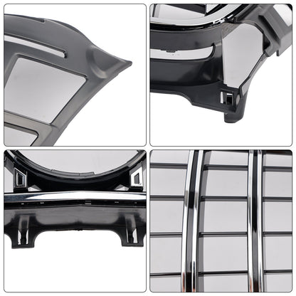 2011-2014 Mercedes Benz CLS-Class W218 C218 X218 GTR Styel Grill Front Bumper Chrome Replacement Grille W/ Emblem