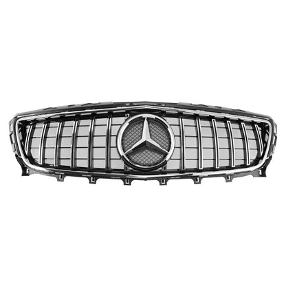 GTR Style Front Grille For Mercedes Benz CLS-Class W218 C218 X218 2011-2014 Upper Bumper Chrome Grille W/ Emblem