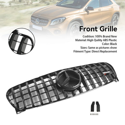 Mercedes Benz 2017-2019 GLA-Class W156 X156 GLA180/200/220/45 Facelift Front Grill Black Replacement Grille