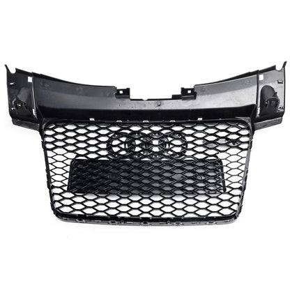 2006-2014 Audi TT /TTS J8 MK2 Honeycomb Front Grill RS Glossy Black Air Intake Radiator Sport Grille