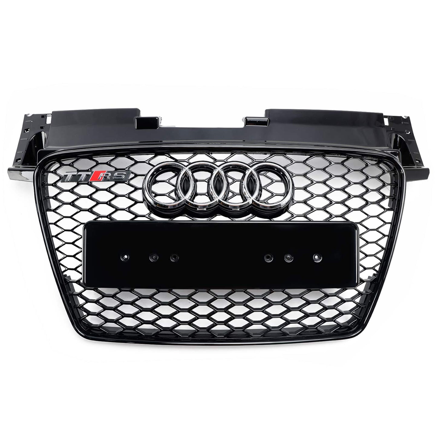 2006-2014 Audi TT /TTS J8 MK2 Honeycomb Front Grill RS Glossy Black Air Intake Radiator Sport Grille