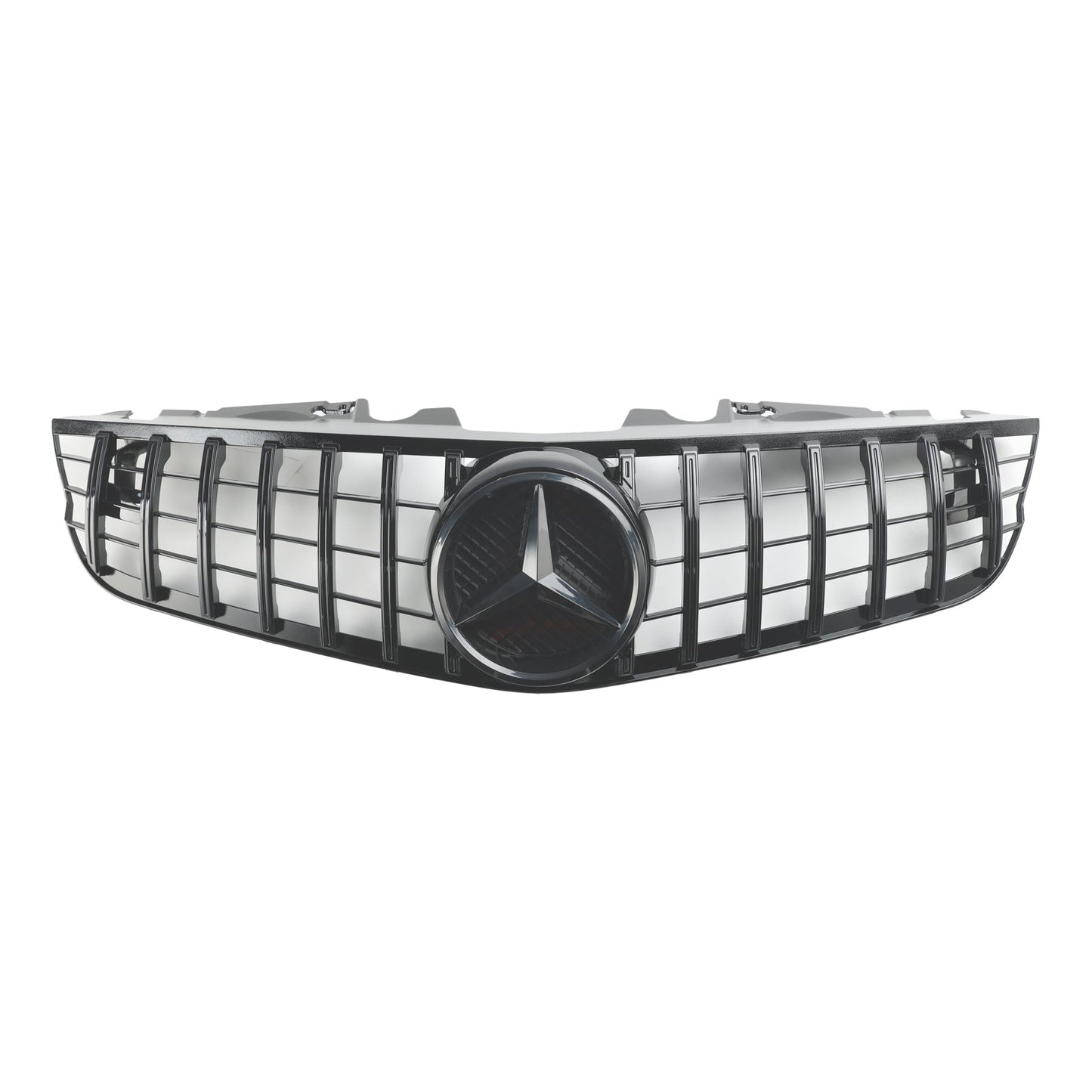 2009-2012 Benz SL-Class R230 SL500 SL550 SL63 SL65 Mercedes Front Bumper Upper Grill AMG Style Grill Replacement