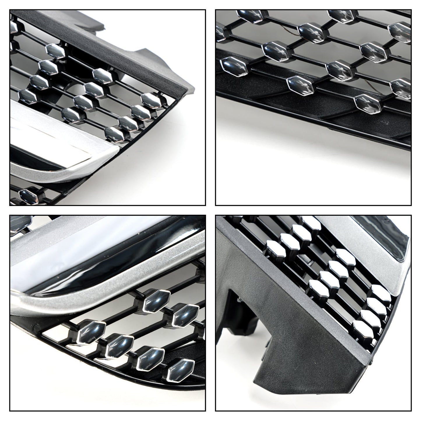 2009-2012 Benz SL-Class R230 SL500 SL550 SL63 SL65 Mercedes Front Bumper Upper Grill AMG Style Grill Replacement