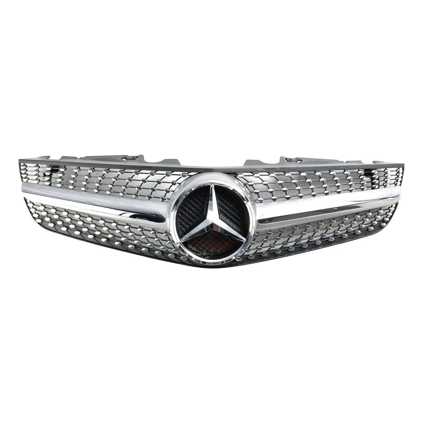 2009-2012 Benz SL-Class R230 SL500 SL550 SL63 SL65 Mercedes Front Bumper Upper Grill AMG Style Grill Replacement