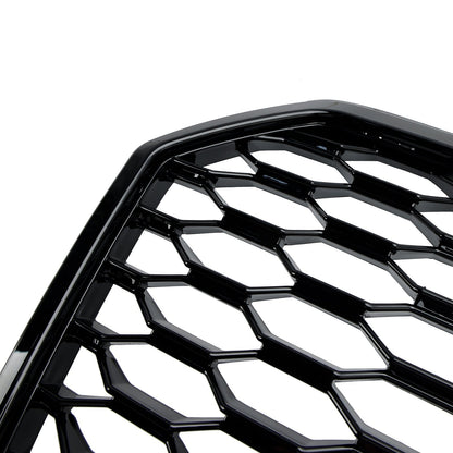 2016 2017 2018 Audi A7 / A7 Sline / S7 4G Front Bumper Honeycomb Grill RS7 Style Black Sport Mesh Grille W/ Ring Emblem