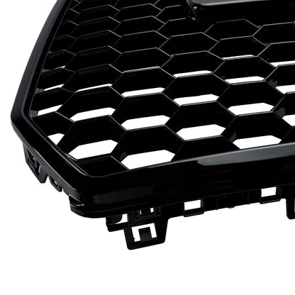 2016 2017 2018 Audi A7 / A7 Sline / S7 4G Front Bumper Honeycomb Grill RS7 Style Black Sport Mesh Grille W/ Ring Emblem