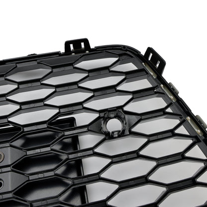 2016 2017 2018 Audi A7 / A7 Sline / S7 4G Front Bumper Honeycomb Grill RS7 Style Black Sport Mesh Grille W/ Ring Emblem