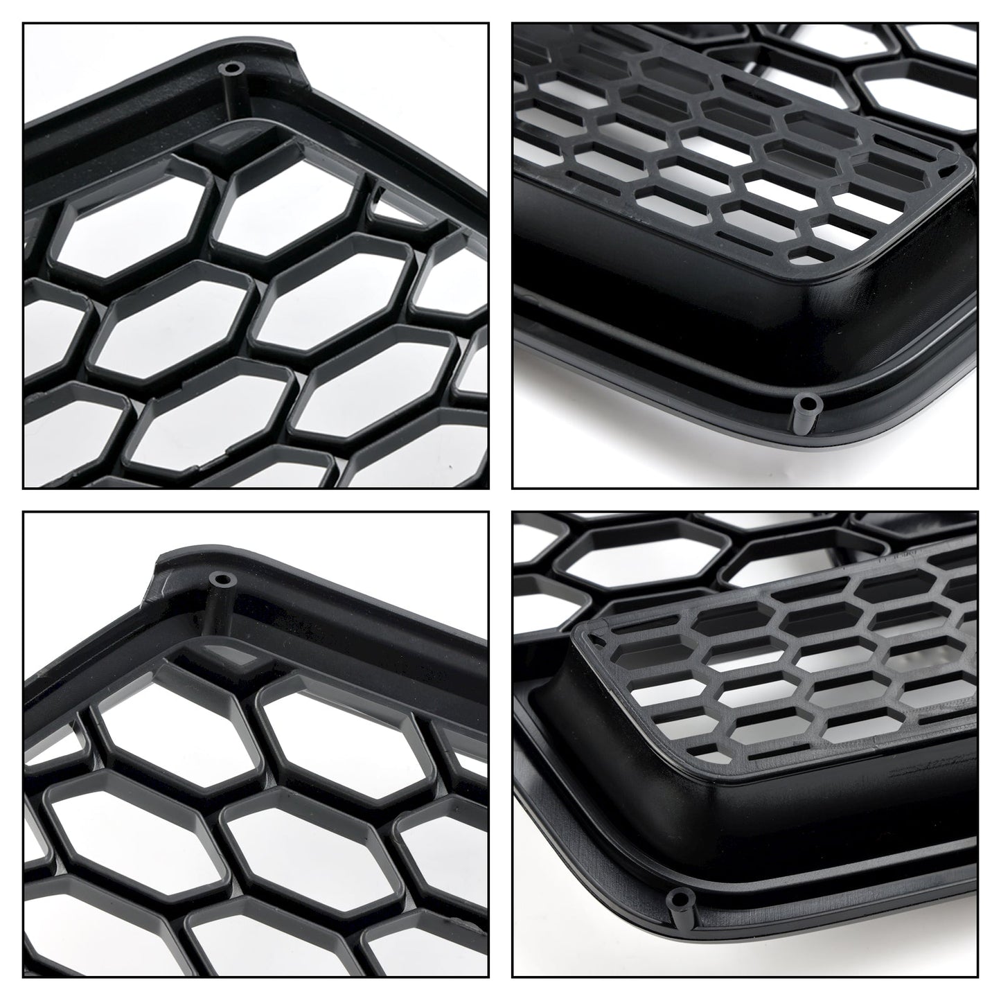 Audi 4G A7 S7 2016-2018 Facelift RS7 Quattro Style Front Bumper Grill Glossy Black Honeycomb Grille W/ Ring Emblem