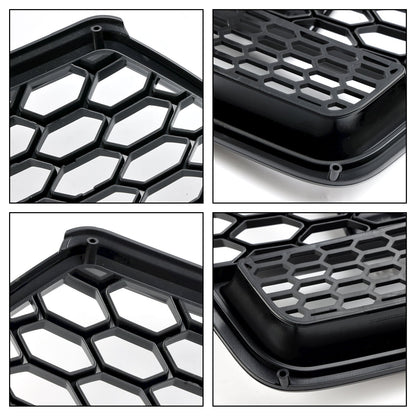 Audi 4G A7 S7 2016-2018 Facelift RS7 Quattro Style Front Bumper Grill Glossy Black Honeycomb Grille W/ Ring Emblem