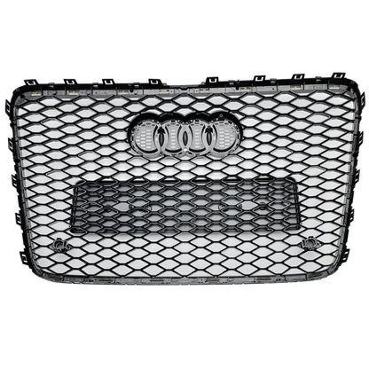 2005-2015 Audi Q7 /Q7 Sline /SQ7 Hoenycomb / Slat Style Grill Air Intake Radiator Front Bumper Grille With RIng Emblem