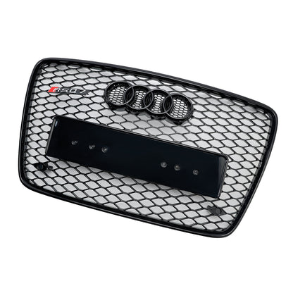 2005-2015 Audi Q7 /Q7 Sline /SQ7 Hoenycomb / Slat Style Grill Air Intake Radiator Front Bumper Grille With RIng Emblem