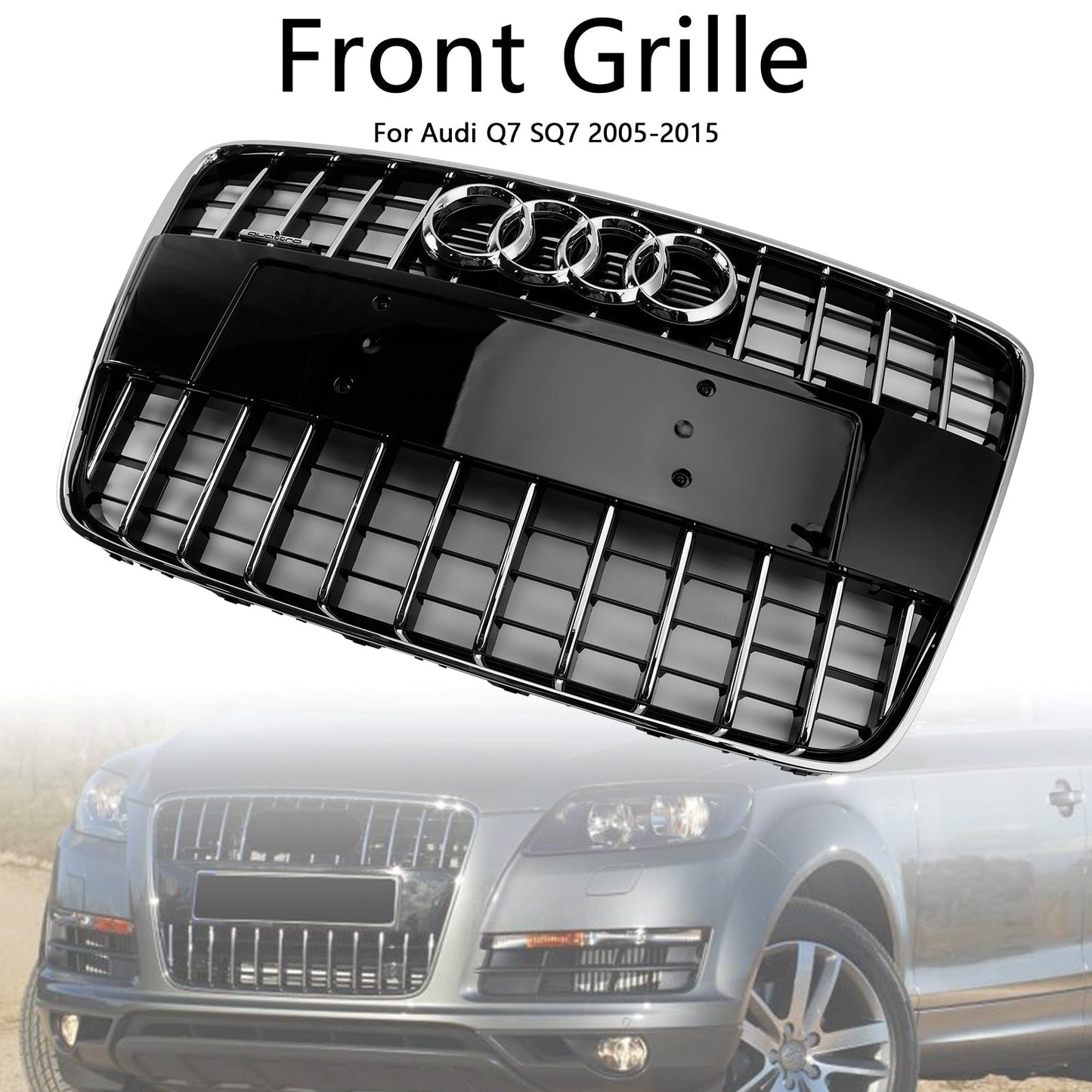2005-2015 Audi Q7 SQ7 Sport Style Front Bumper Radiator Grille Grill