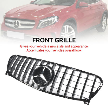 Benz GLA-Class W156 X156 GLA200/220/250/GLA45 2013-2017 Mercedes Front Bumper Grill Black GT Style Grille