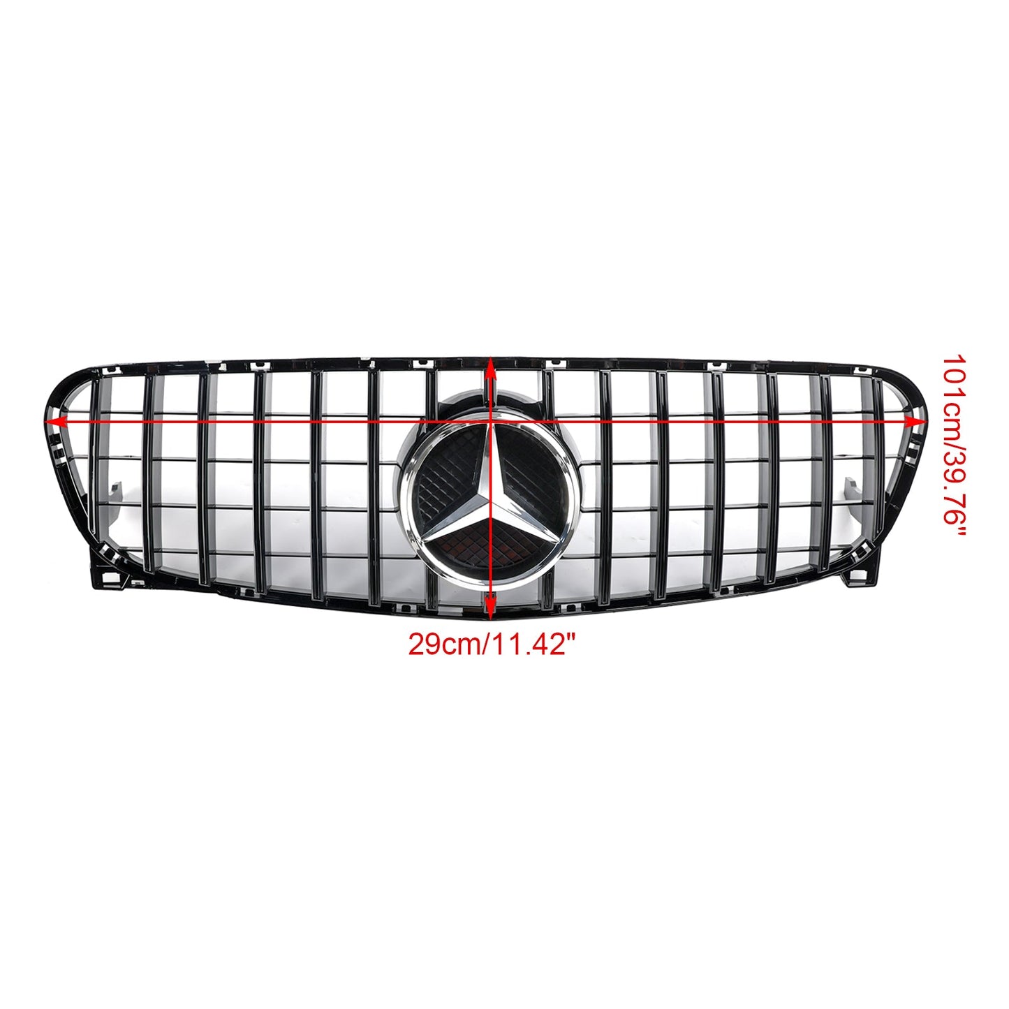 Benz GLA-Class W156 X156 GLA200/220/250/GLA45 2013-2017 Mercedes Front Bumper Grill Black GT Style Grille