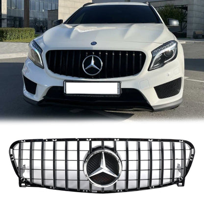 Benz GLA-Class W156 X156 GLA200/220/250/GLA45 2013-2017 Mercedes Front Bumper Grill Black GT Style Grille