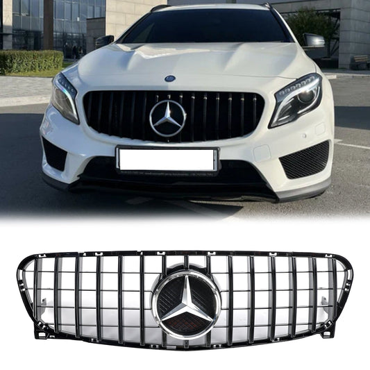 Benz GLA-Class W156 X156 GLA200/220/250/GLA45 2013-2017 Mercedes Front Bumper Grill Black GT Style Grille