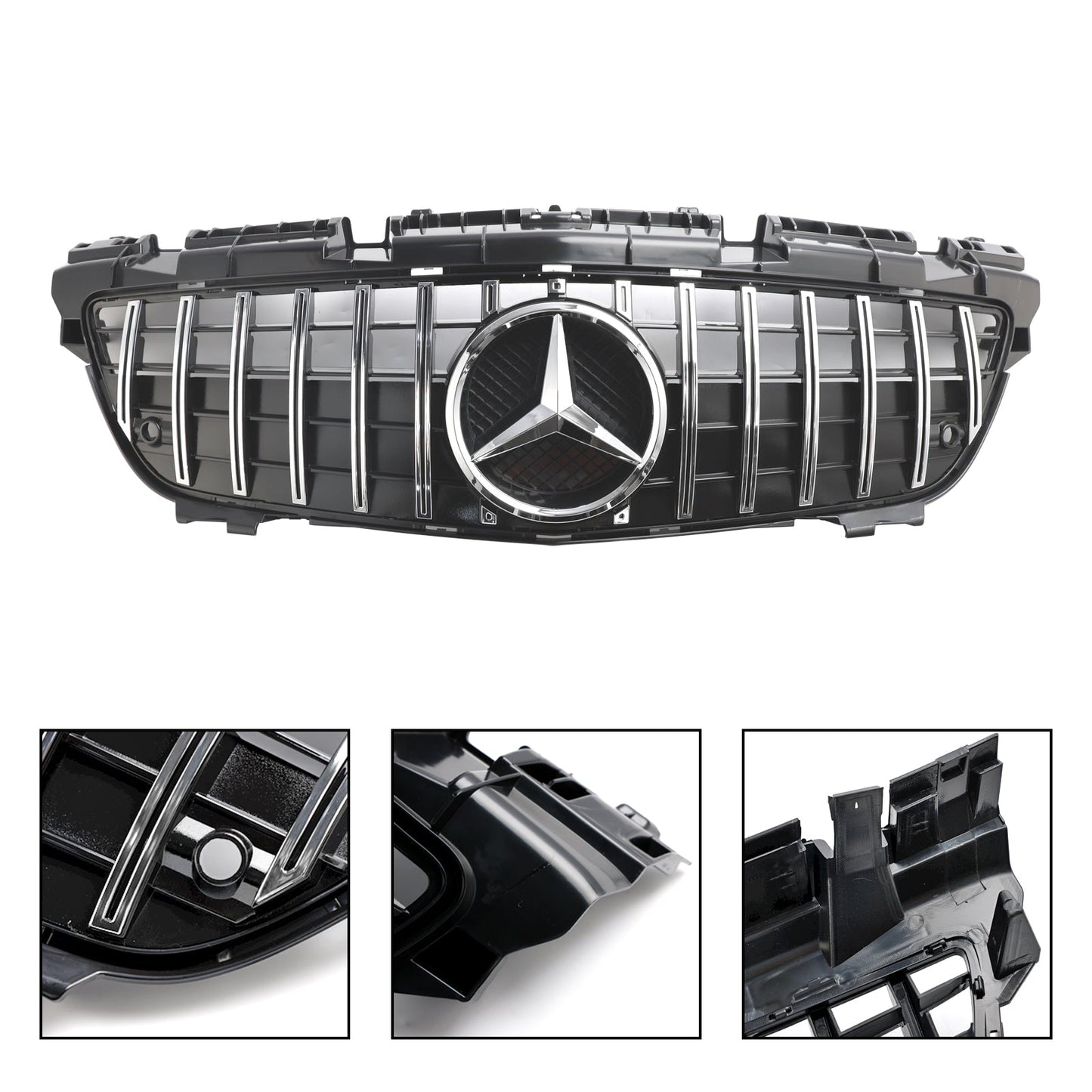 Benz SLK-Class R172 SLK200/250/350/SLK55 AMG 2011-2016 Mercedes Front Bumper Grill Chrome GT Style Grill