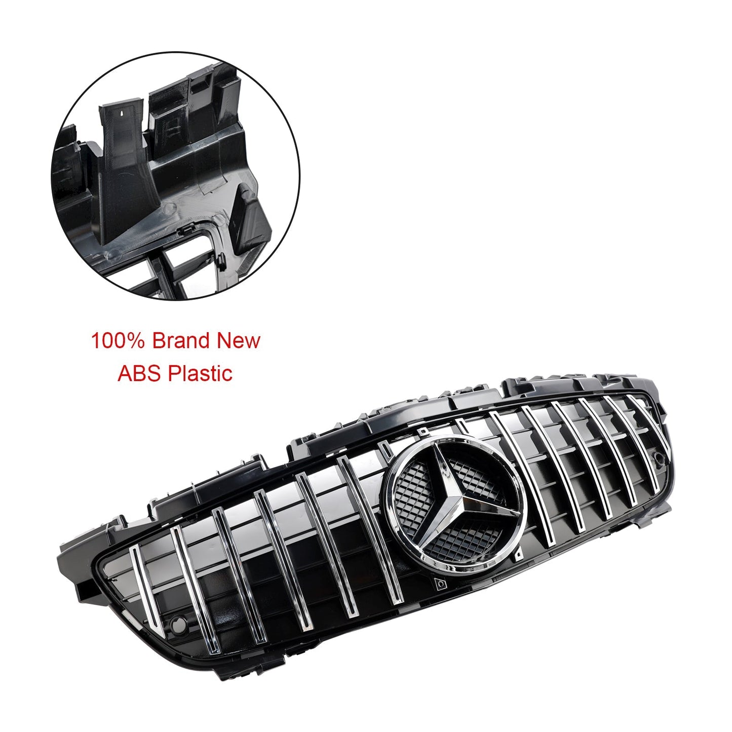 Benz SLK-Class R172 SLK200/250/350/SLK55 AMG 2011-2016 Mercedes Front Bumper Grill Chrome GT Style Grill