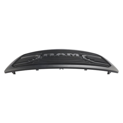 2009-2012 Dodge Ram 1500 Big Horn Style Front Bumper Grill Matte Black Replacement Grille W/ LED Lights