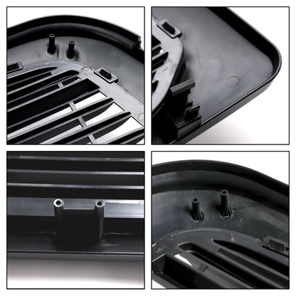 2009-2012 Dodge Ram 1500 Big Horn Style Front Bumper Grill Matte Black Replacement Grille W/ LED Lights