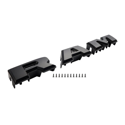 2009-2012 Dodge Ram 1500 Big Horn Style Front Bumper Grill Matte Black Replacement Grille W/ LED Lights