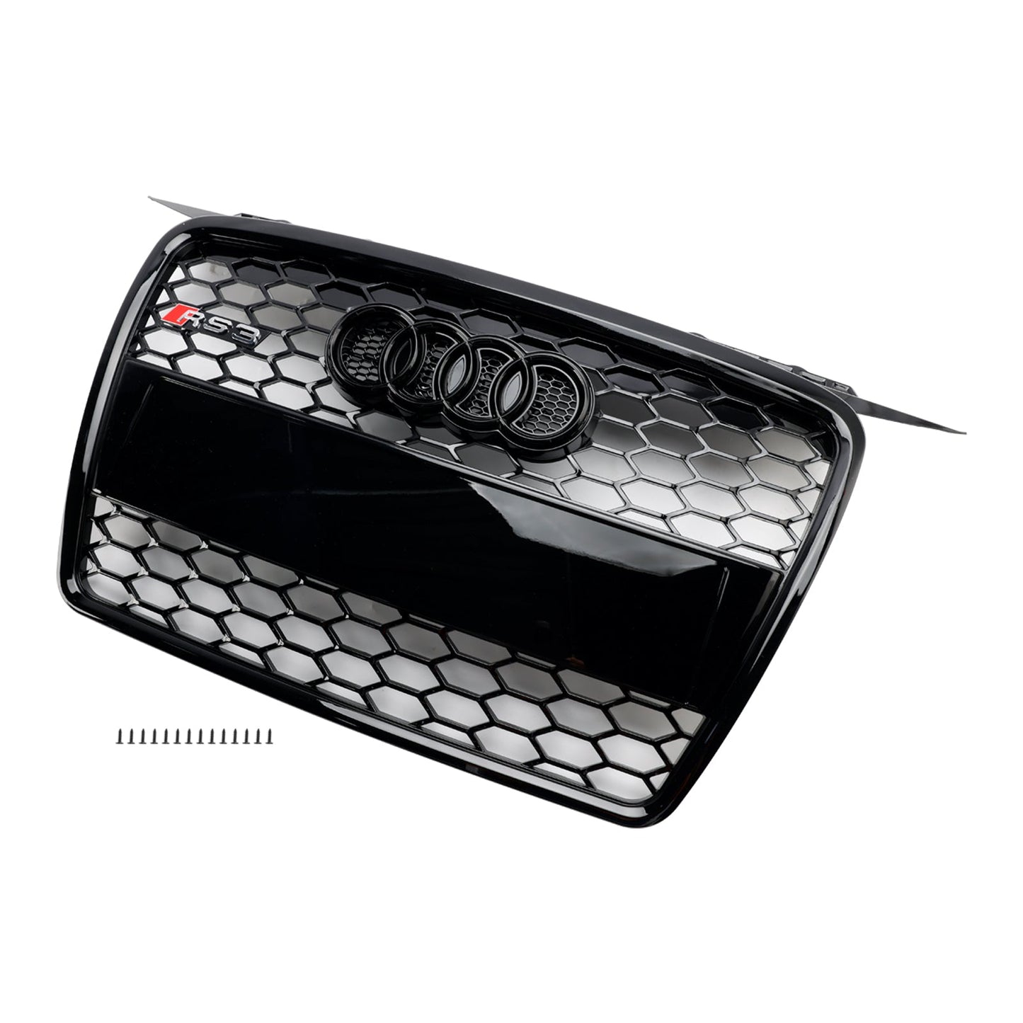2004-2008 Audi A3 / S3 8P RS3 Style Honeycomb Grille Glossy Black Front Bumper Grill