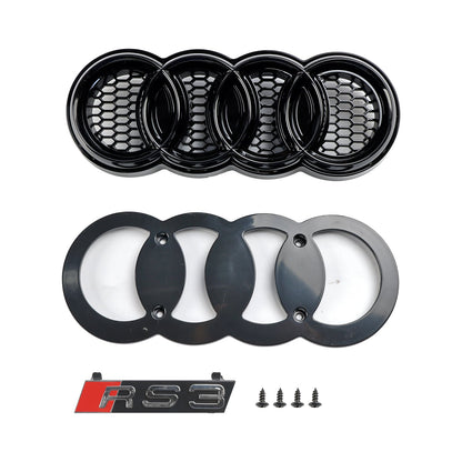 2004-2008 Audi A3 / S3 8P RS3 Style Honeycomb Grille Glossy Black Front Bumper Grill