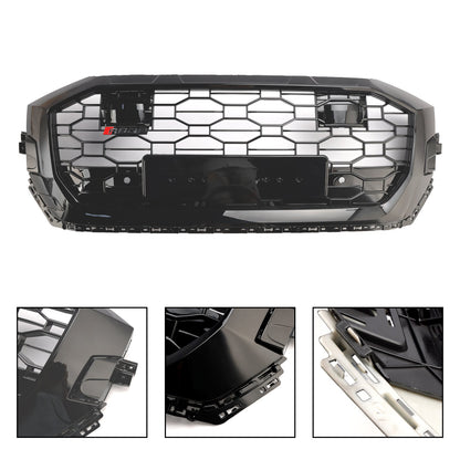 2019-2023 Audi Q8/SQ8 Gloss Black Front Honeycomb Mesh Grille RSQ8 Style