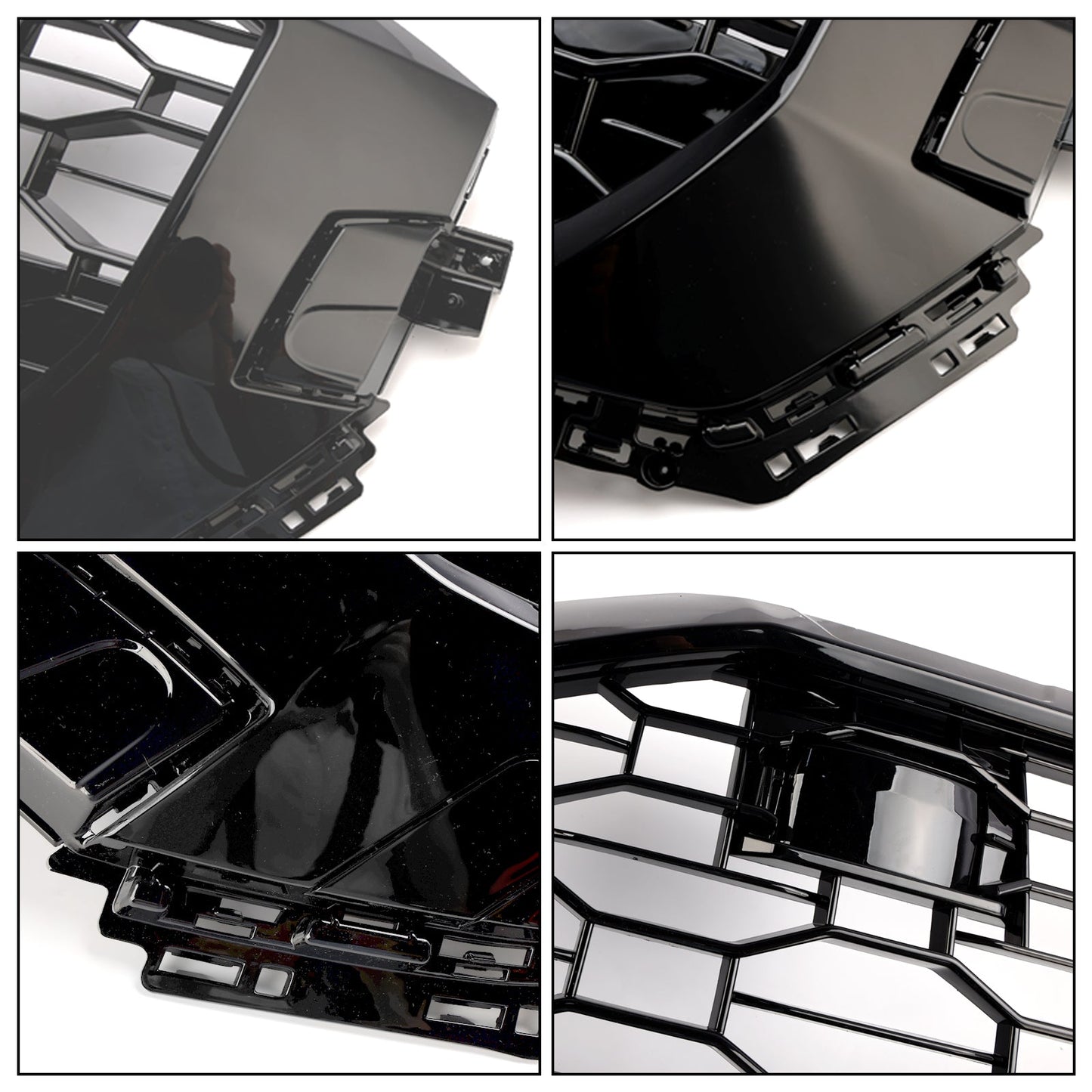 Audi Q8 SQ8 2019-2023 RSQ8 Style Front Honeycomb Mesh Grill Gloss Black Grille