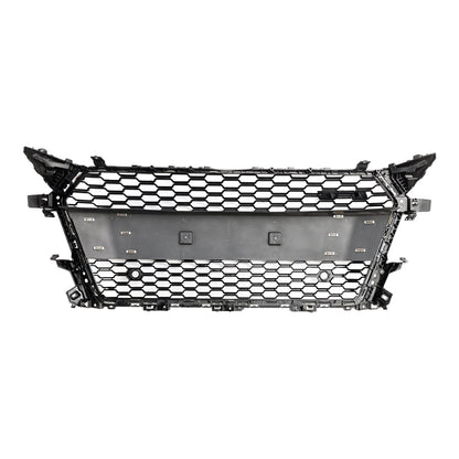 TTRS Style Honeycomb Grille For Audi TT / TTS MK3 FV 2014-2023 Front Bumper Glossy Black Grill