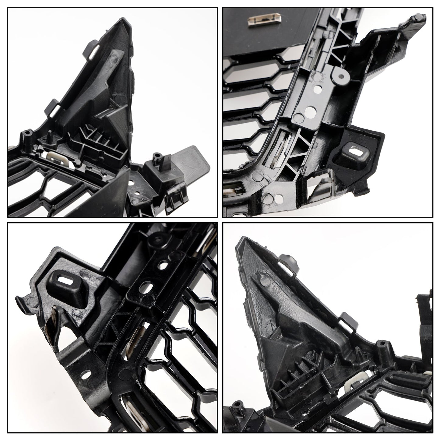 TTRS Style Honeycomb Grille For Audi TT / TTS MK3 FV 2014-2023 Front Bumper Glossy Black Grill