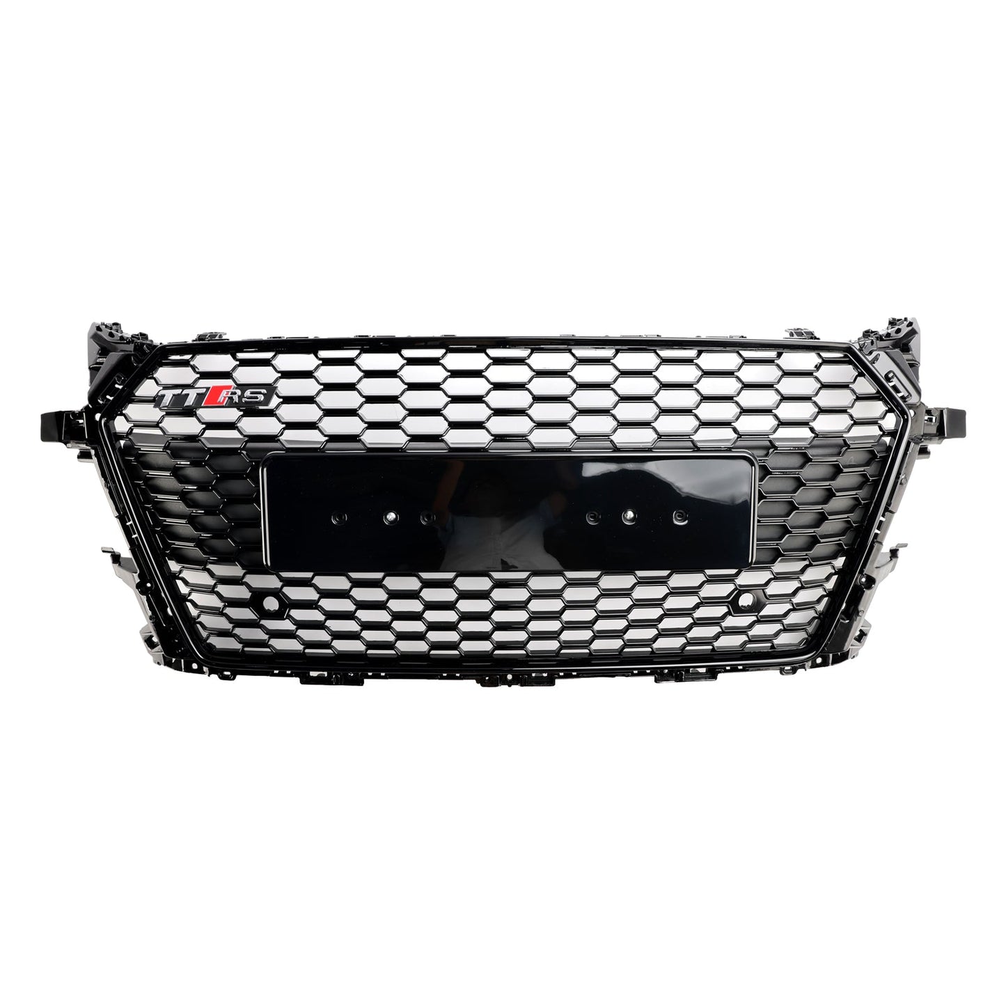 TTRS Style Honeycomb Grille For Audi TT / TTS MK3 FV 2014-2023 Front Bumper Glossy Black Grill