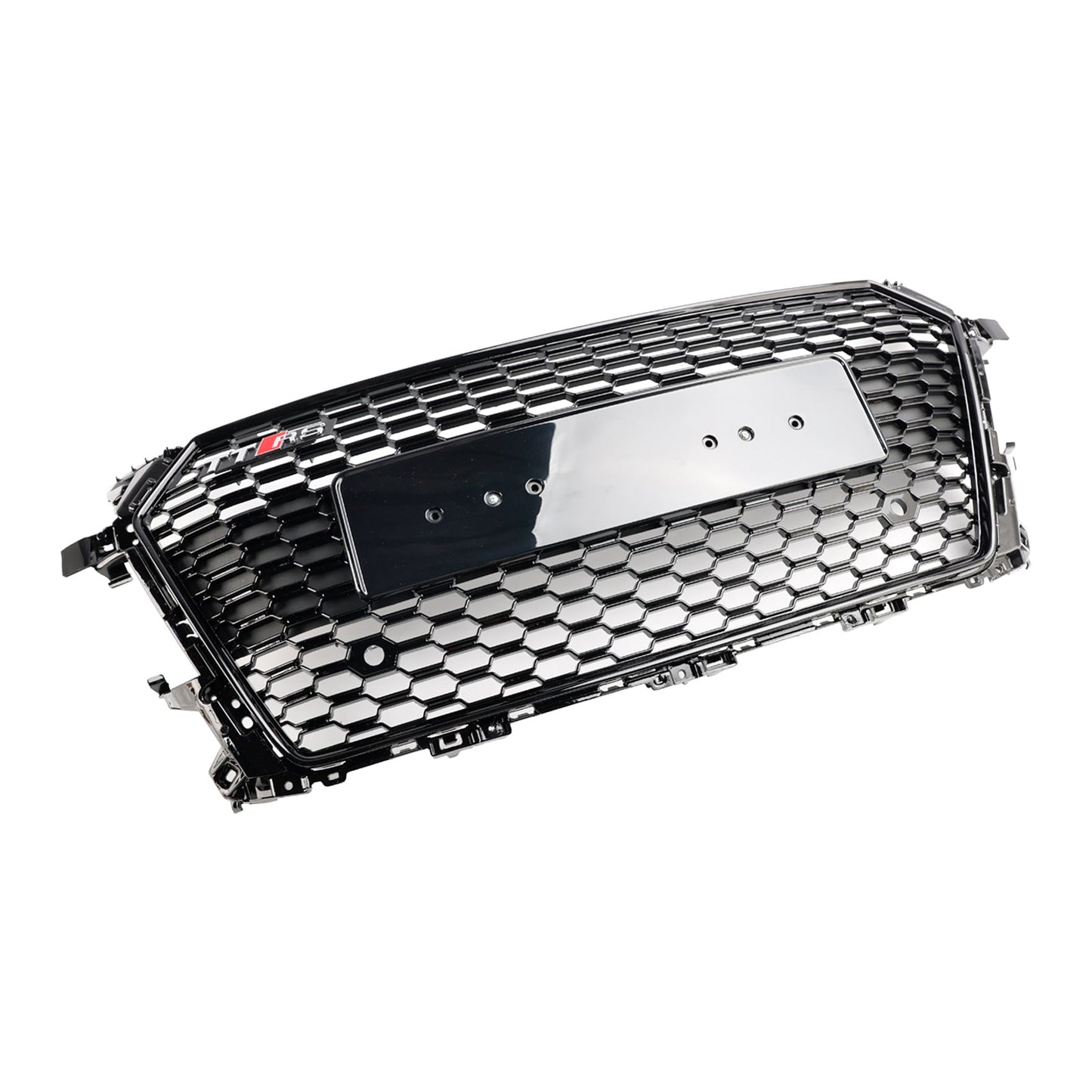 TTRS Style Honeycomb Grille For Audi TT / TTS MK3 FV 2014-2023 Front Bumper Glossy Black Grill