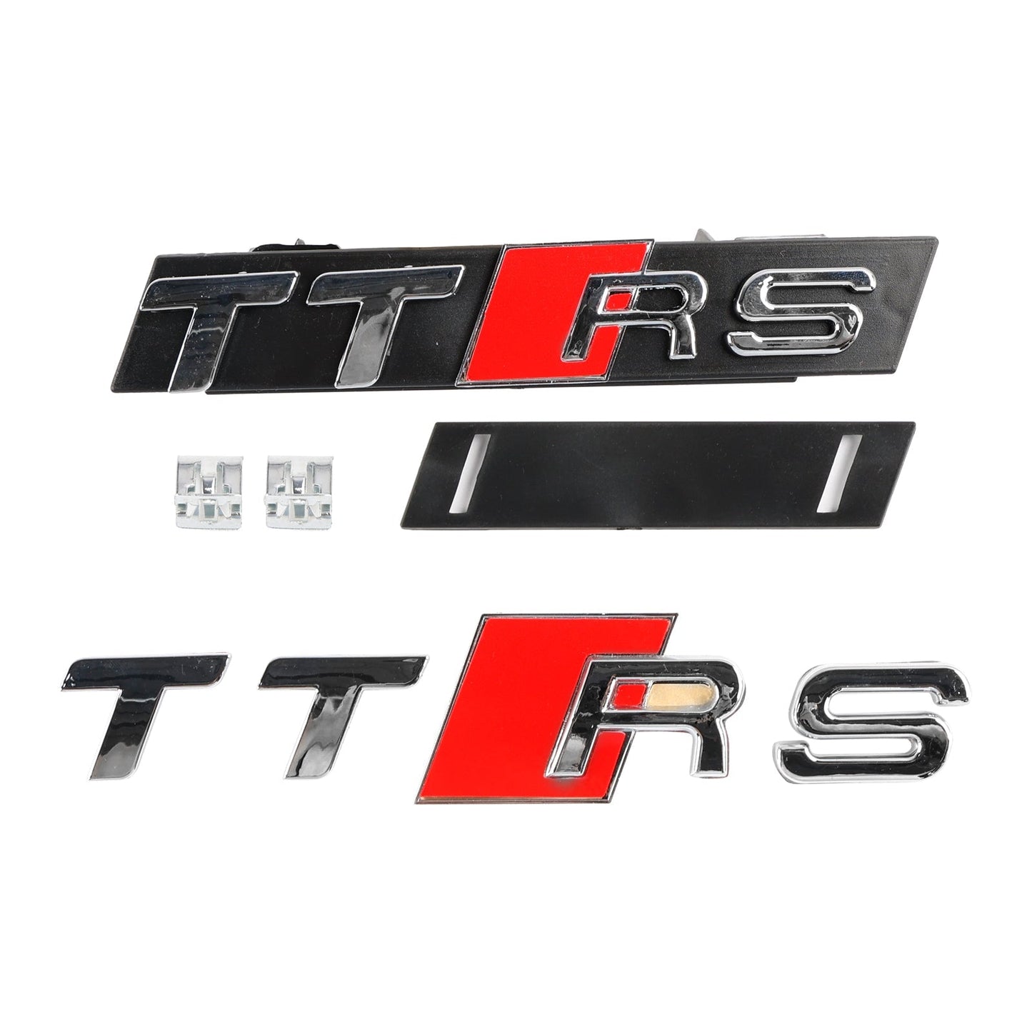TTRS Style Honeycomb Grille For Audi TT / TTS MK3 FV 2014-2023 Front Bumper Glossy Black Grill