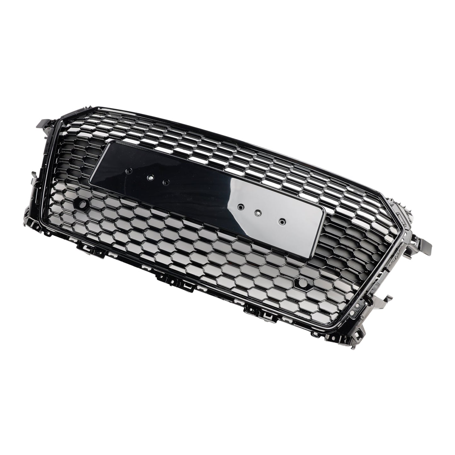 TTRS Style Honeycomb Grille For Audi TT / TTS MK3 FV 2014-2023 Front Bumper Glossy Black Grill
