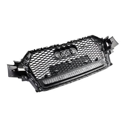 2016-2019 Audi Q7 SQ7 Gloss Black Front Bumper Radiator Vent Mesh Grille Grill