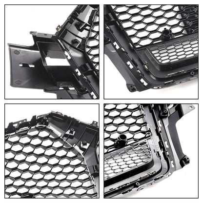Audi Q7 / Q7 Sline / SQ7 2016-2019 RSQ7 Style Front Bumper Honeycomb Mesh Grill Gloss Black Grille
