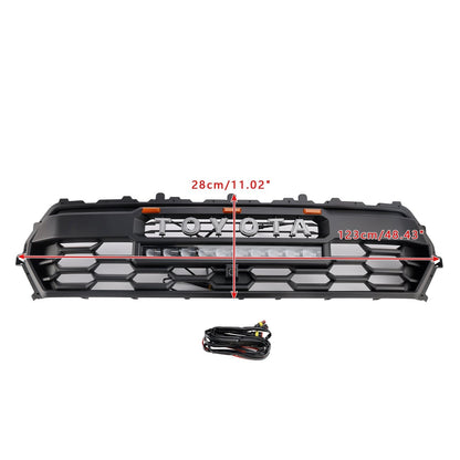 2024+ Toyota Tacoma Black Front Bumper Grill Grille With Led & Light Bar