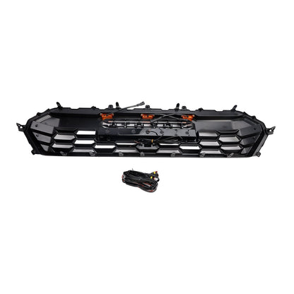2024+ Toyota Tacoma Black Front Bumper Grill Grille With Led & Light Bar