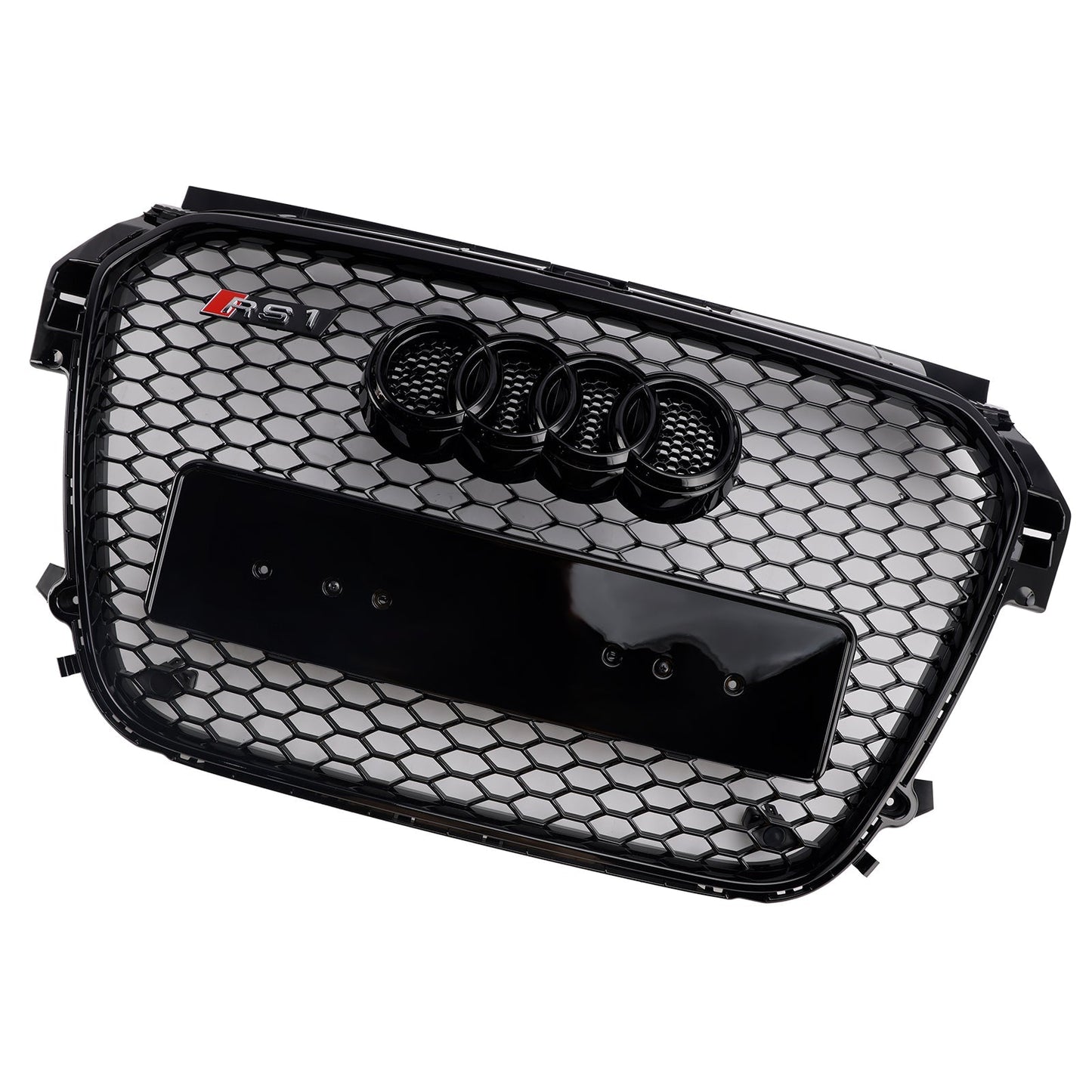 2010-2015 Audi A1 /A1 Sline RS Style Grille Gloss Black Front Bumper Honeycomb Mesh Sport Grill