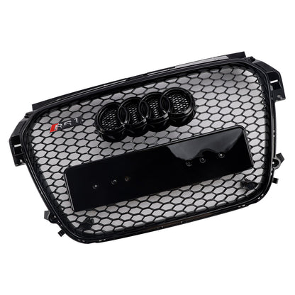 2010-2014 Audi A1 S1 Gloss Black Front Honeycomb Bumper Grill Grille