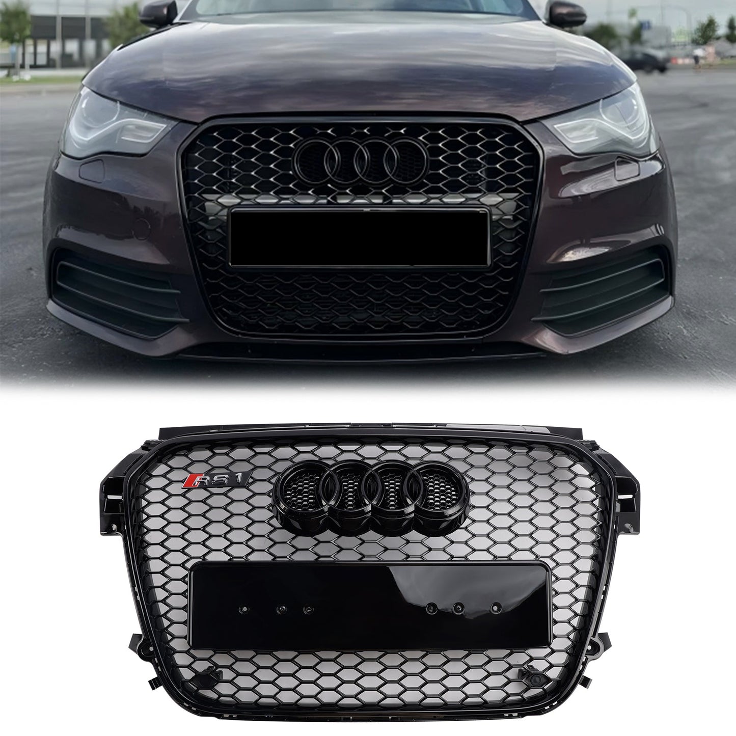 Audi A1 / A1 S-Line 2010-2015 Front Grille Honeycomb / Slat Style Air Intake Radiator Grill