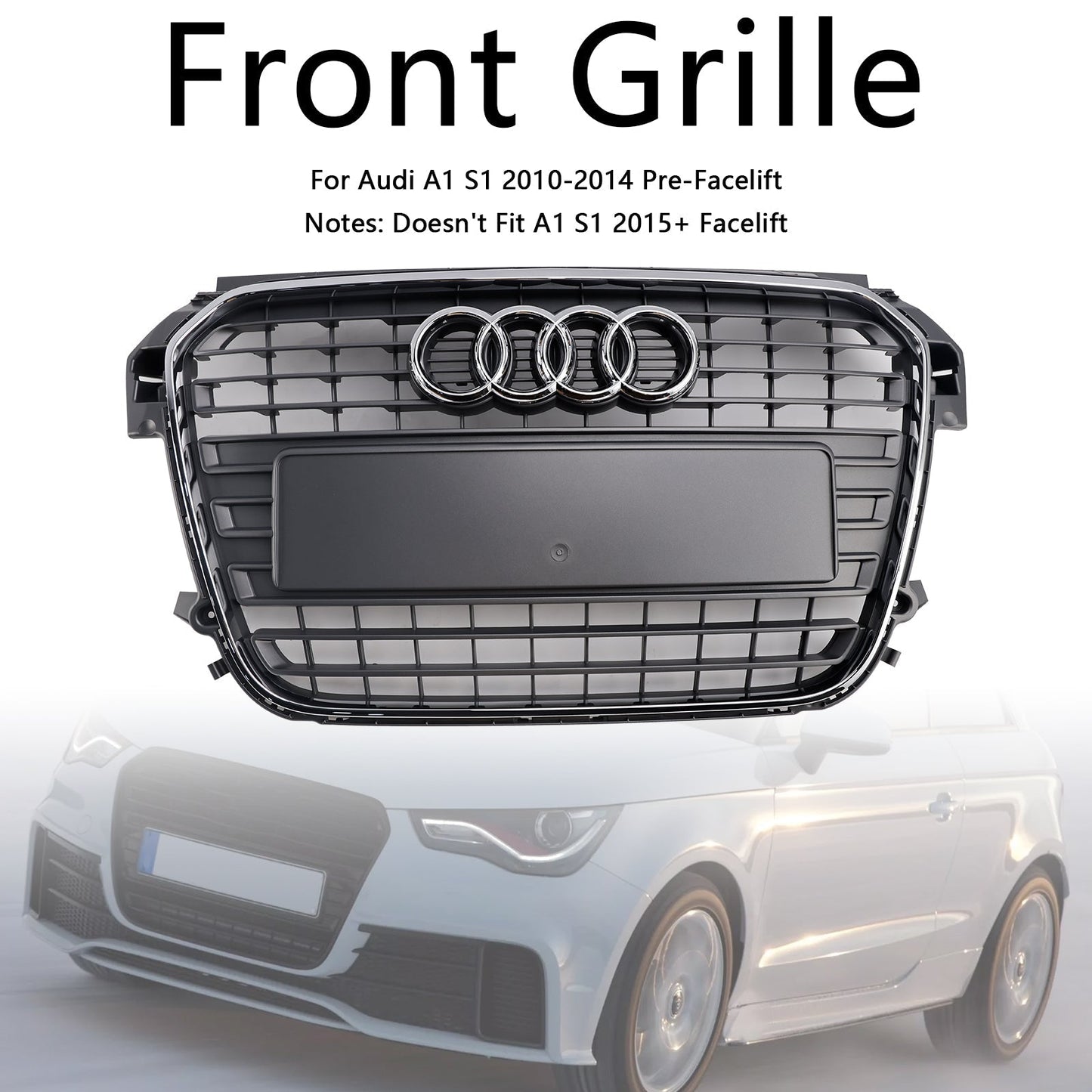 2010-2014 Audi A1 S-Line MK1 Chrome Front Bumper Grill Grille 8X0853651