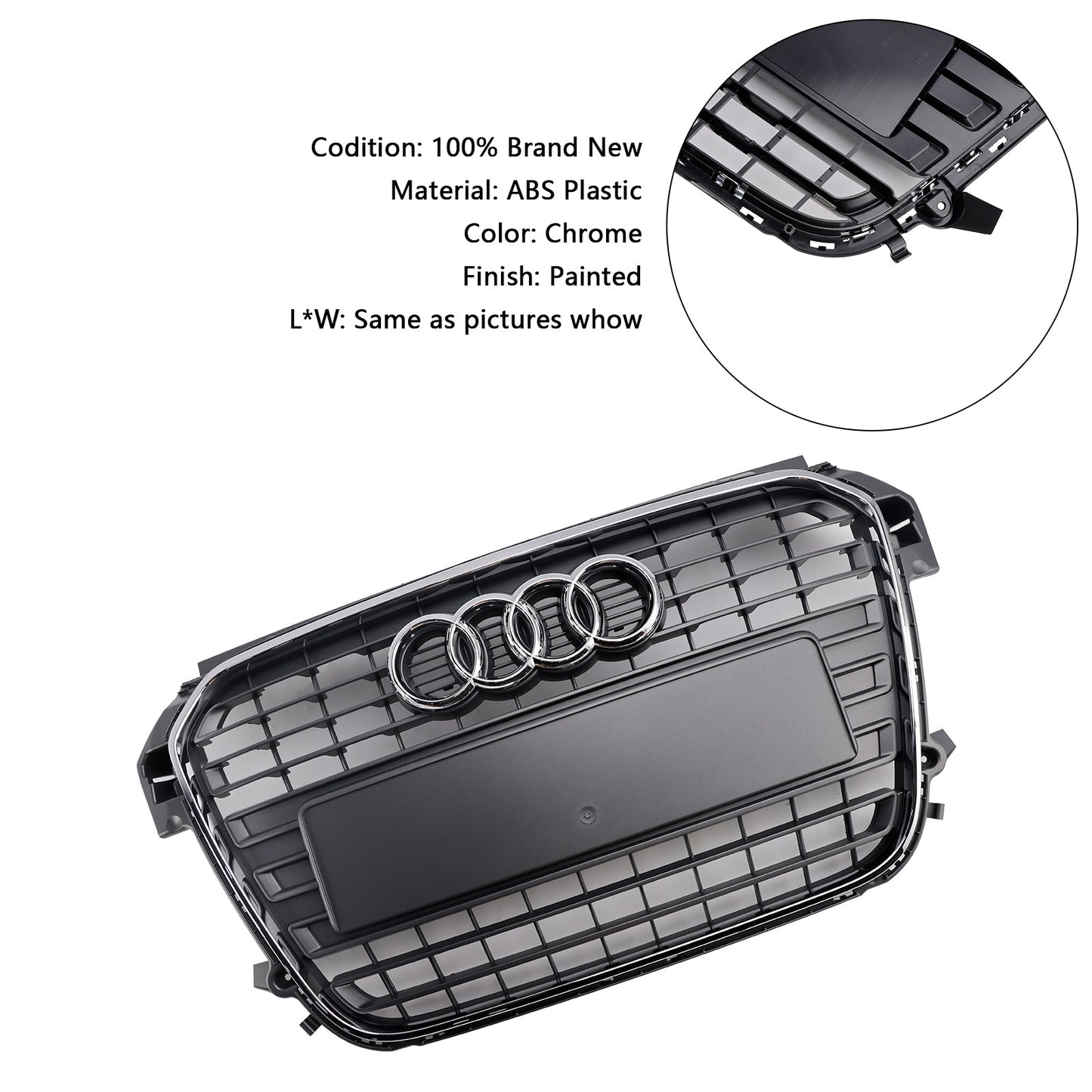 2010-2014 Audi A1 S-Line MK1 Chrome Front Bumper Grill Grille 8X0853651