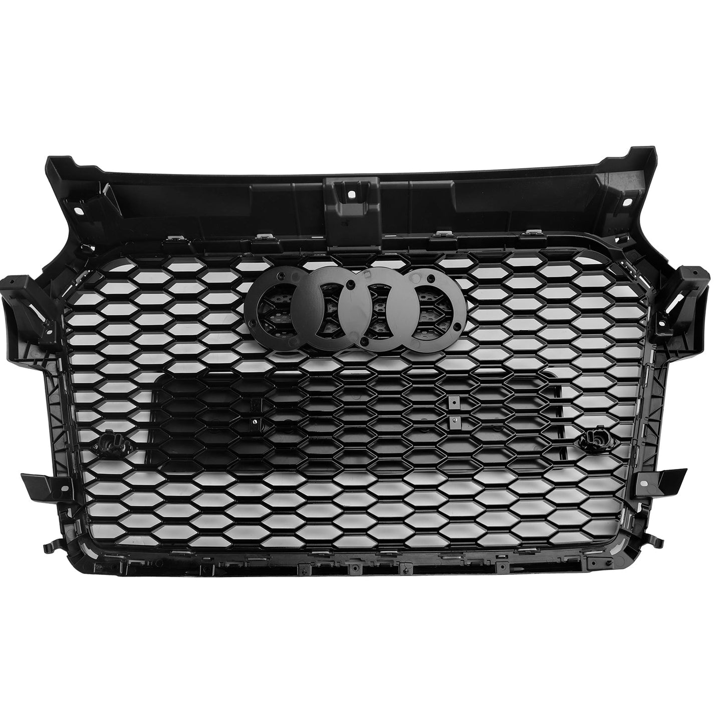 Audi A1 / A1 Sline / S1 8X 2014 2015 2016 2017 2018 2019 Honeycomb / Slat Front Grille Air Intake Radiator Black RS Grill W/ Audi Rings