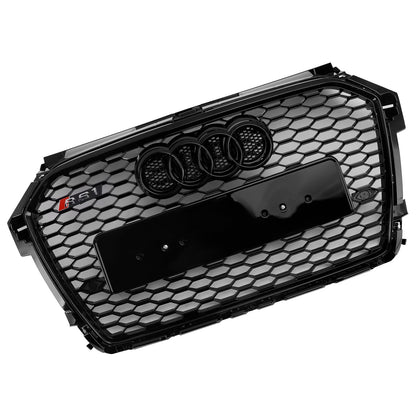 2016-2019 Audi A1 S1 8X Facelift RS Style Honeycomb Bumper Grille Black