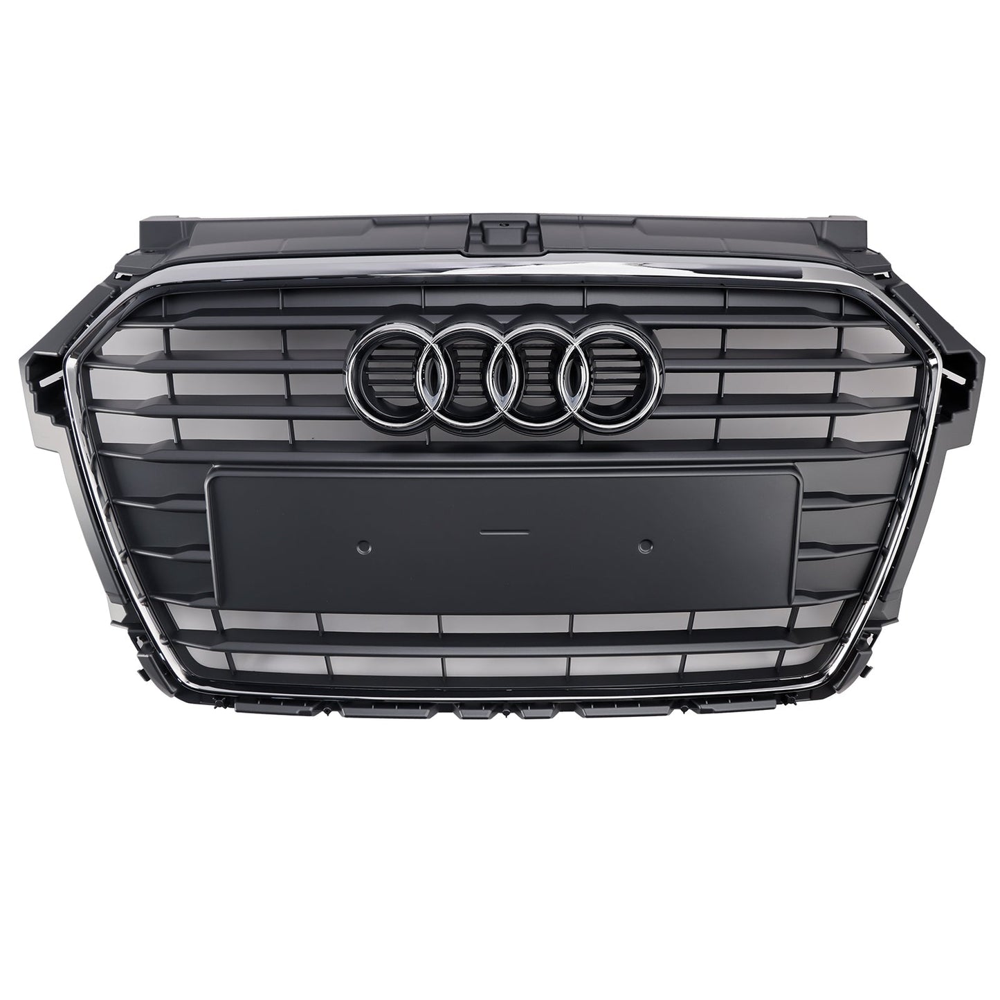 Audi A1 / A1 Sline / S1 8X 2014 2015 2016 2017 2018 2019 Honeycomb / Slat Front Grille Air Intake Radiator Black RS Grill W/ Audi Rings